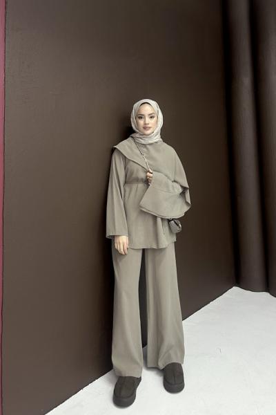 Luvia Pelerin Takım Bej