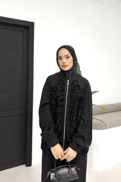 Rose Bomber Takım Siyah