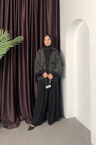 Pul Payet Üçlü Takım Siyah