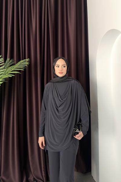 Drape Dökümlü Takım Antrasit