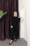 Drape Dökümlü Takım Siyah