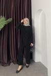 Drape Dökümlü Takım Siyah