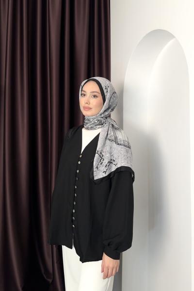 V Yaka Soft Gömlek Siyah