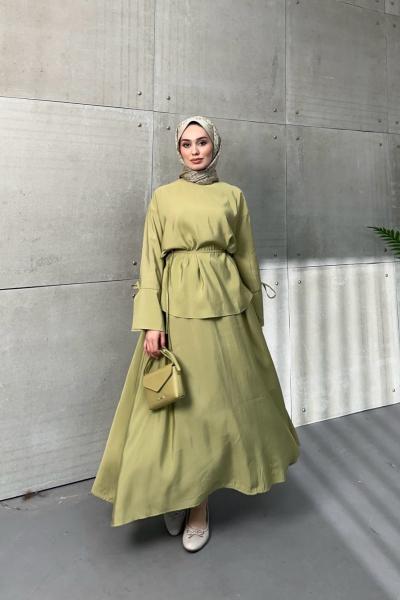 Tensel Lina Takım Fıstık Yeşili