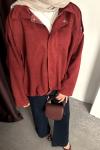 BOMBER CEKET Bordo