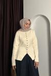 ÇAPRAZ KESİM HIRKA Krem