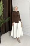 DRAPE DETAY HIRKA Acı Kahve