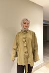 FIRFIR DETAY ÇİZGİLİ GÖMLEK Camel