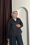 KADİFE YAKA CEKET Lacivert