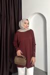 KOLU GOLD DETAY TRİKO Bordo
