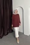 KOLU GOLD DETAY TRİKO Bordo