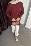 KOLU GOLD DETAY TRİKO Bordo